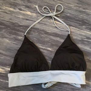 Senita Heidi Black and Steel Blue Bikini Top